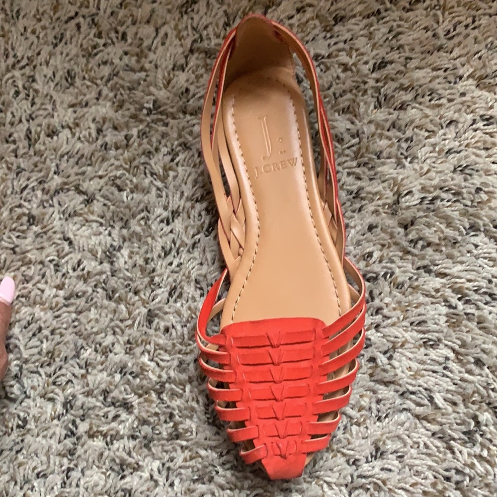 Red/Orange J Crew flats
